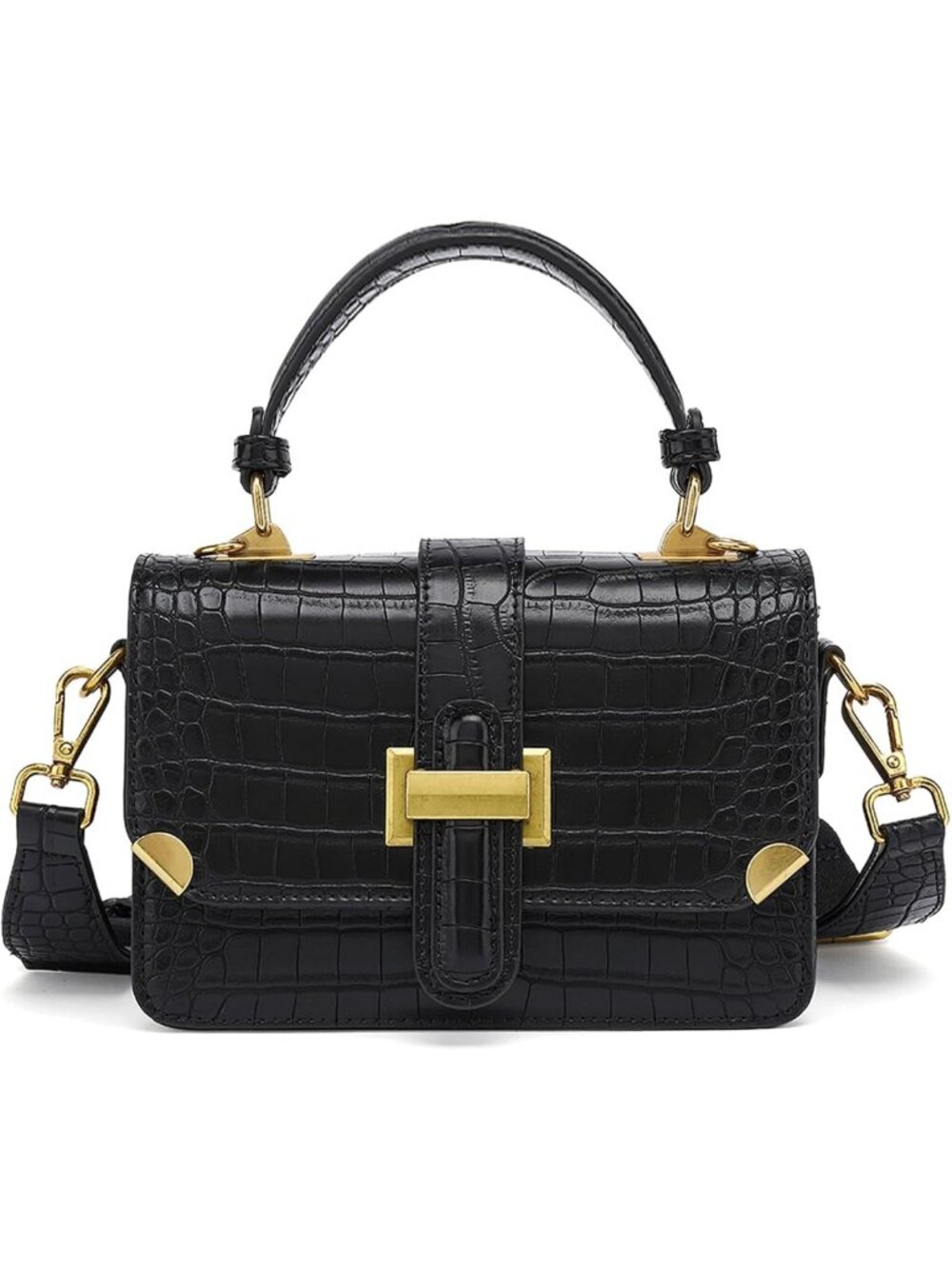 Chic Small Leather Crossbody Purse & Top Handle Satchel Handbag for Women